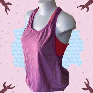 Nike freedom tank & Sports Bra Purple Tank Red Bra Combo Top Women’s M